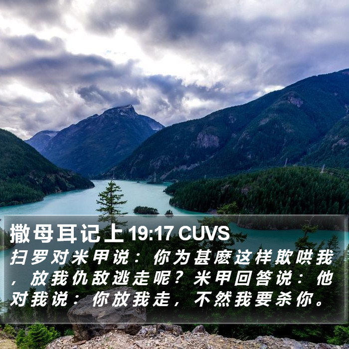 撒 母 耳 记 上 19:17 CUVS Bible Study