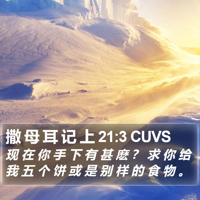 撒 母 耳 记 上 21:3 CUVS Bible Study