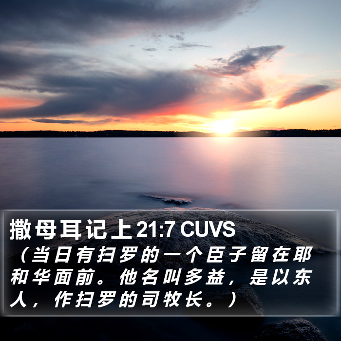 撒 母 耳 记 上 21:7 CUVS Bible Study