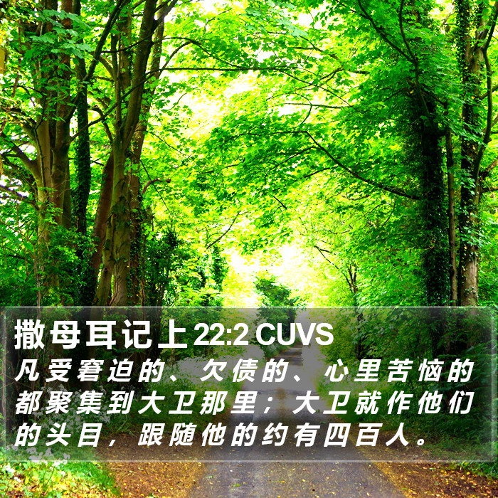 撒 母 耳 记 上 22:2 CUVS Bible Study