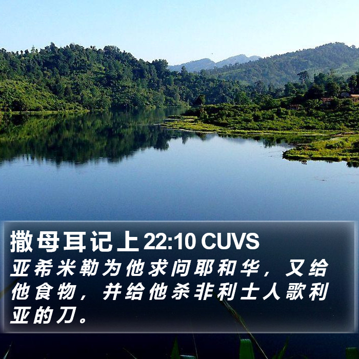 撒 母 耳 记 上 22:10 CUVS Bible Study