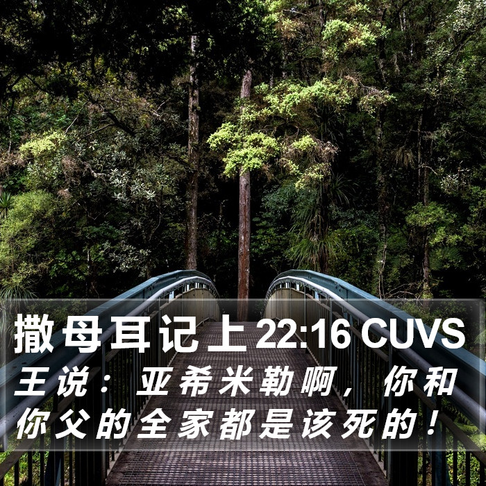 撒 母 耳 记 上 22:16 CUVS Bible Study