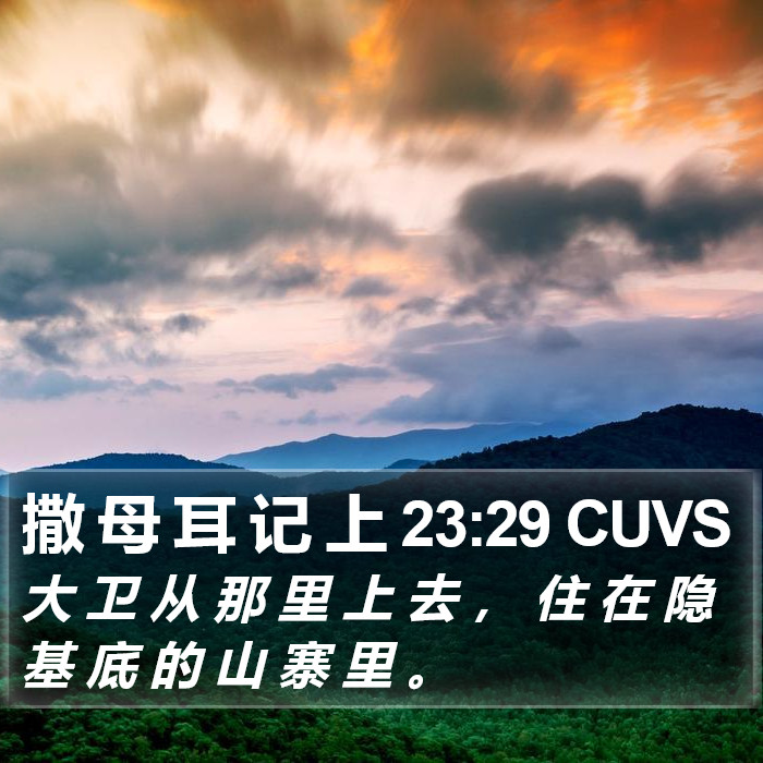 撒 母 耳 记 上 23:29 CUVS Bible Study