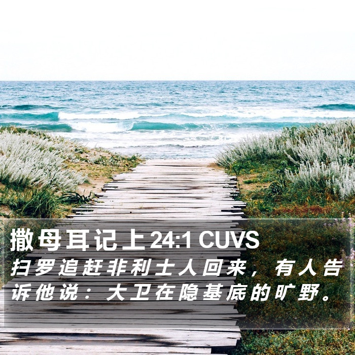 撒 母 耳 记 上 24:1 CUVS Bible Study