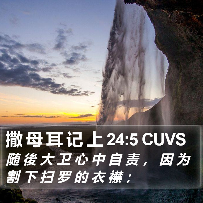 撒 母 耳 记 上 24:5 CUVS Bible Study