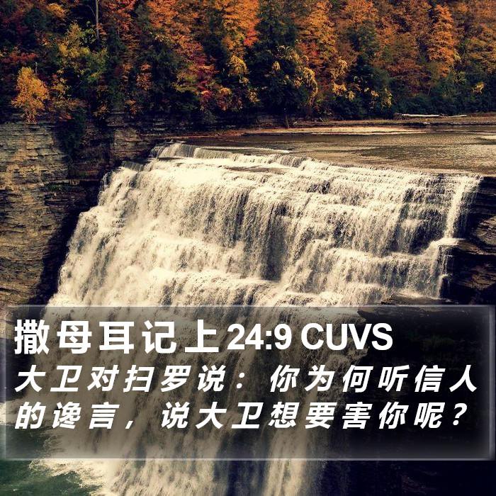 撒 母 耳 记 上 24:9 CUVS Bible Study