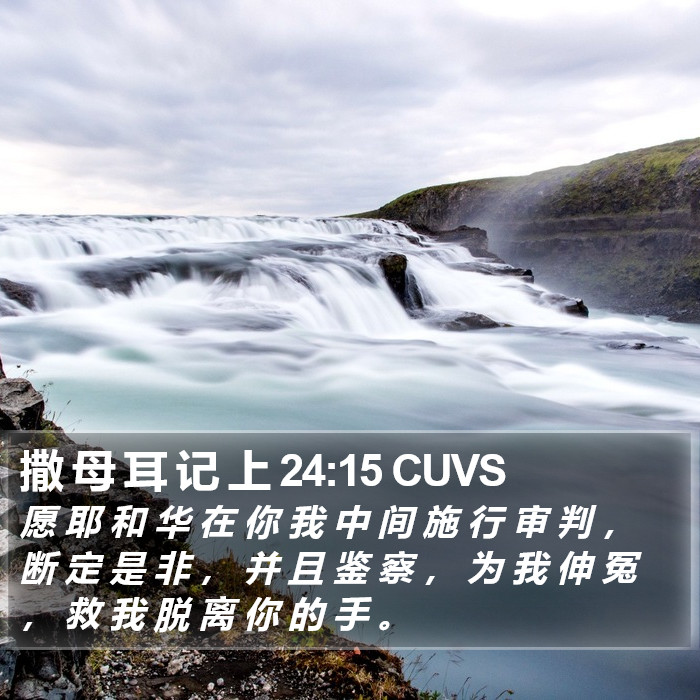 撒 母 耳 记 上 24:15 CUVS Bible Study