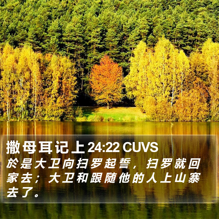 撒 母 耳 记 上 24:22 CUVS Bible Study