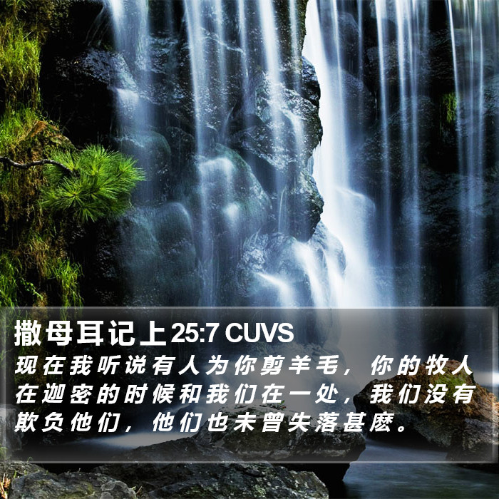 撒 母 耳 记 上 25:7 CUVS Bible Study