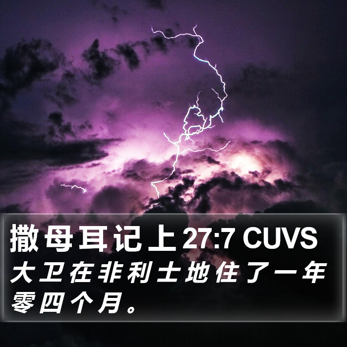 撒 母 耳 记 上 27:7 CUVS Bible Study
