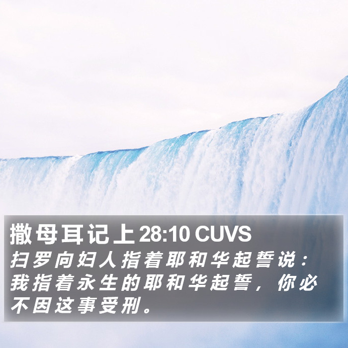 撒 母 耳 记 上 28:10 CUVS Bible Study