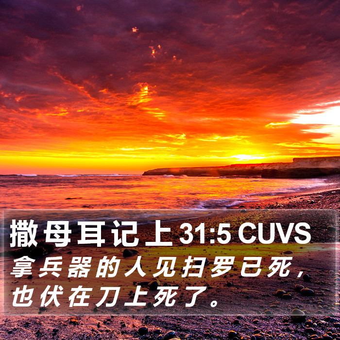 撒 母 耳 记 上 31:5 CUVS Bible Study