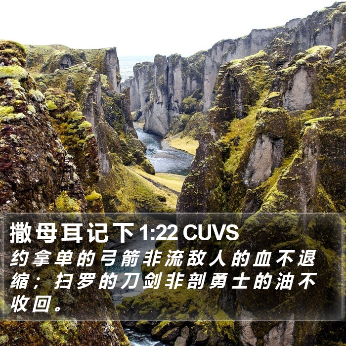 撒 母 耳 记 下 1:22 CUVS Bible Study