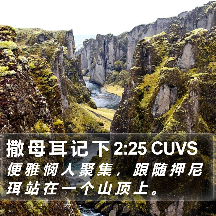 撒 母 耳 记 下 2:25 CUVS Bible Study
