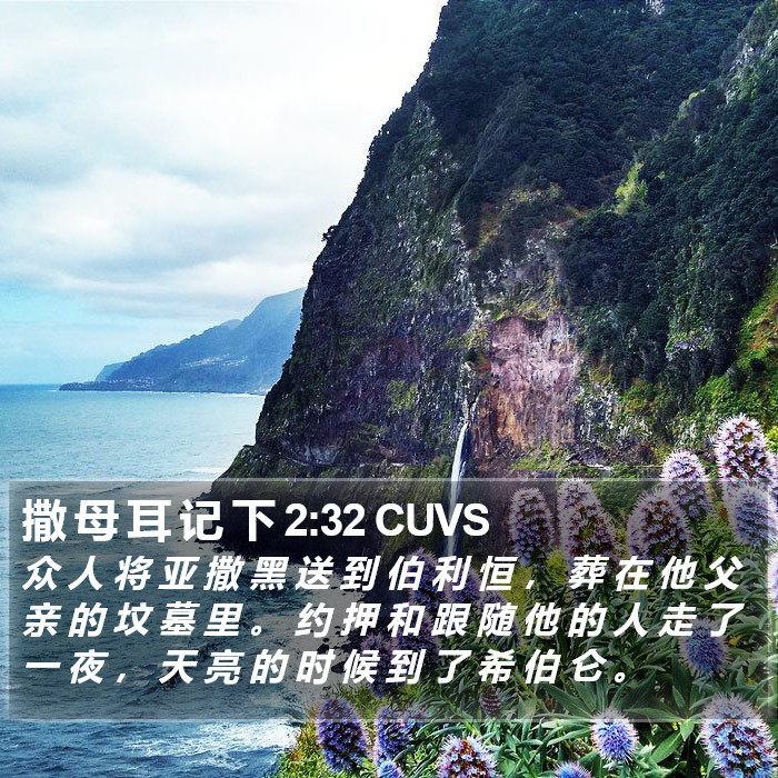 撒 母 耳 记 下 2:32 CUVS Bible Study