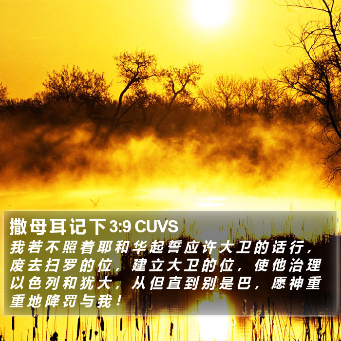 撒 母 耳 记 下 3:9 CUVS Bible Study