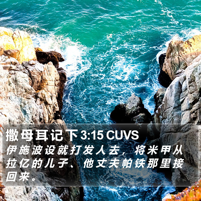 撒 母 耳 记 下 3:15 CUVS Bible Study