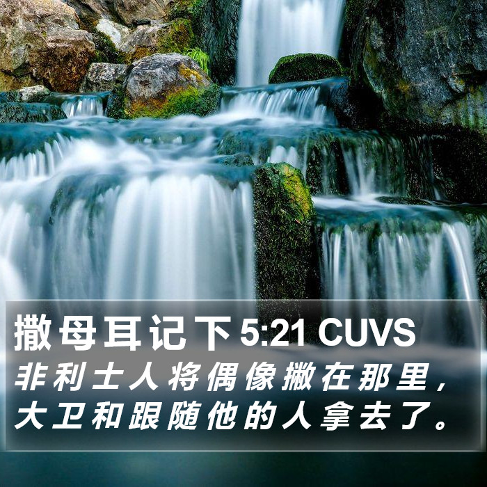 撒 母 耳 记 下 5:21 CUVS Bible Study