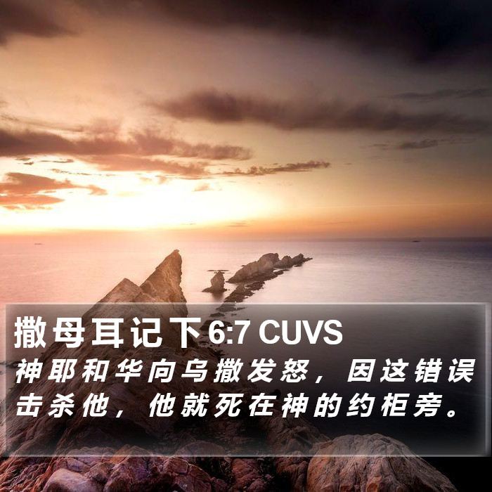 撒 母 耳 记 下 6:7 CUVS Bible Study