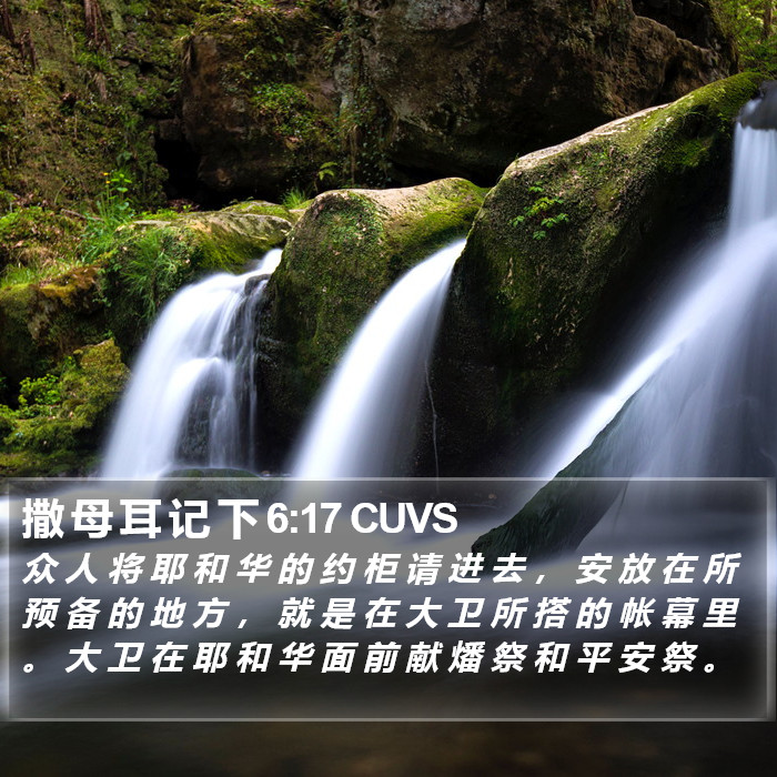 撒 母 耳 记 下 6:17 CUVS Bible Study