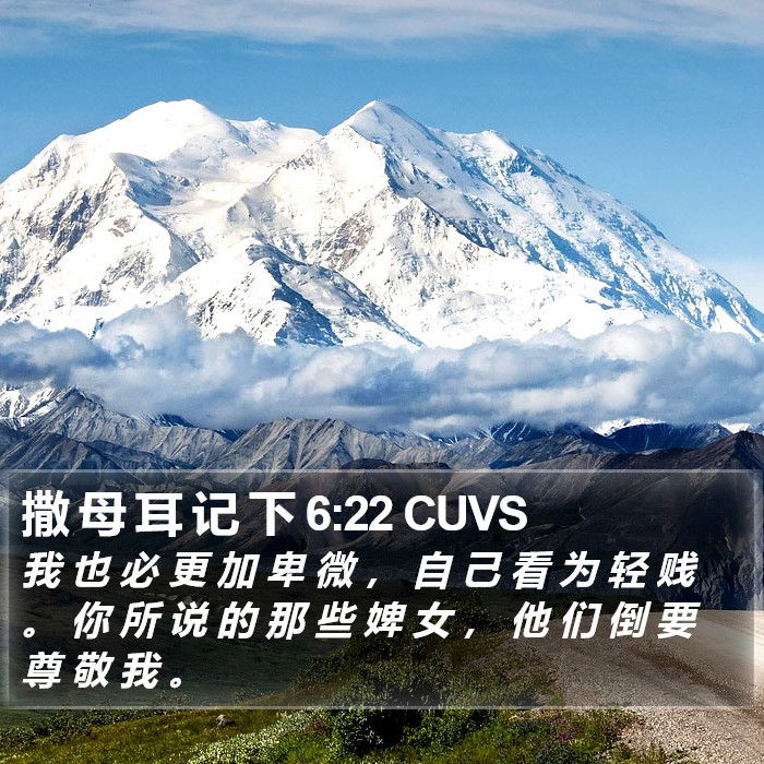 撒 母 耳 记 下 6:22 CUVS Bible Study