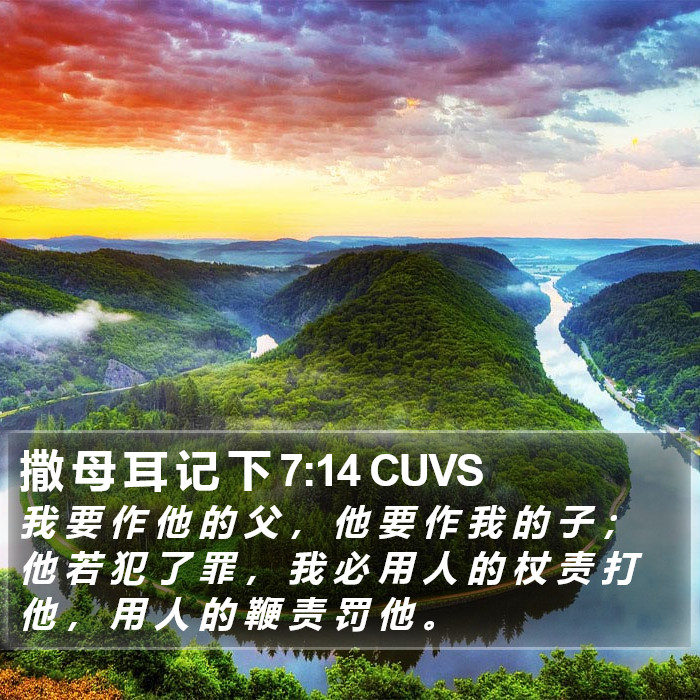 撒 母 耳 记 下 7:14 CUVS Bible Study