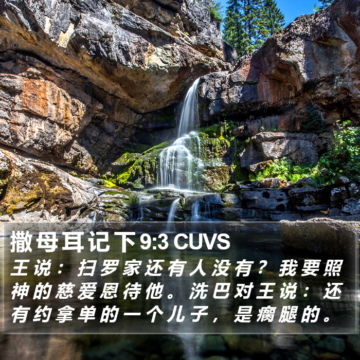 撒 母 耳 记 下 9:3 CUVS Bible Study