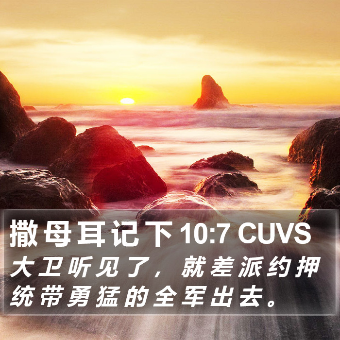 撒 母 耳 记 下 10:7 CUVS Bible Study