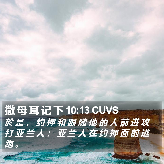 撒 母 耳 记 下 10:13 CUVS Bible Study