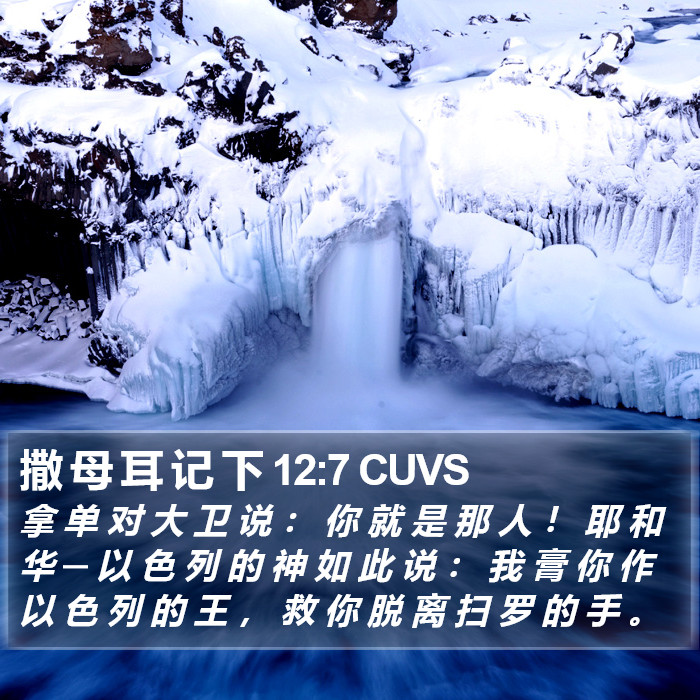撒 母 耳 记 下 12:7 CUVS Bible Study