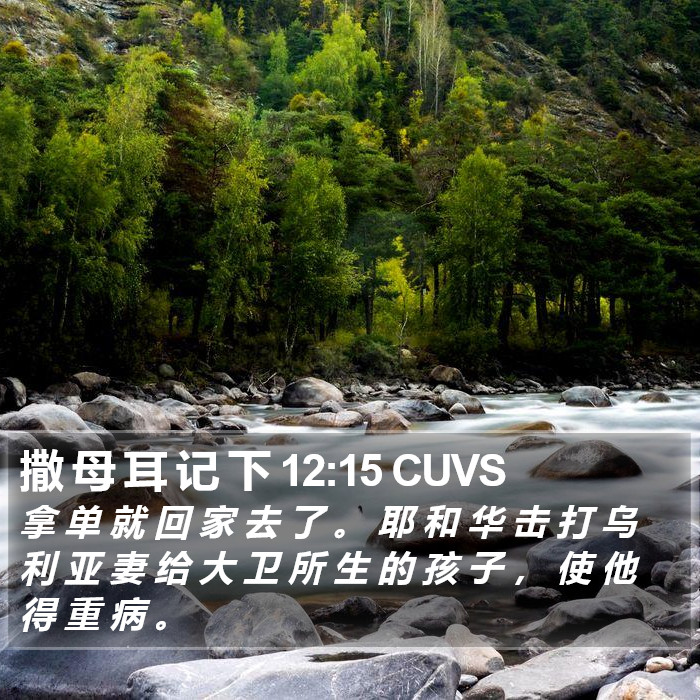 撒 母 耳 记 下 12:15 CUVS Bible Study