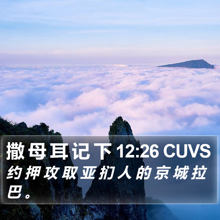 撒 母 耳 记 下 12:26 CUVS Bible Study