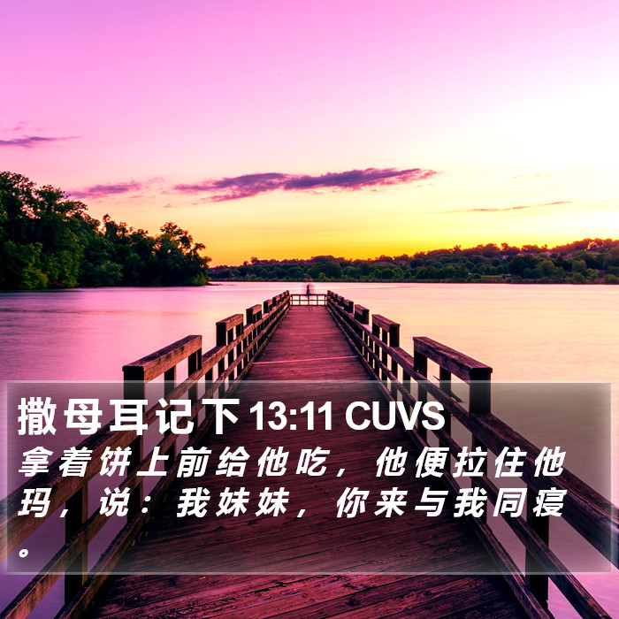 撒 母 耳 记 下 13:11 CUVS Bible Study