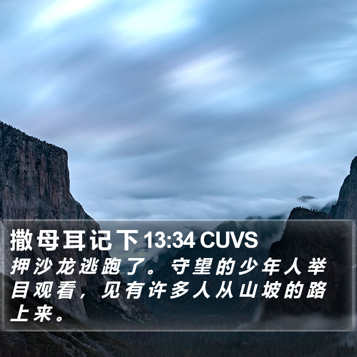 撒 母 耳 记 下 13:34 CUVS Bible Study