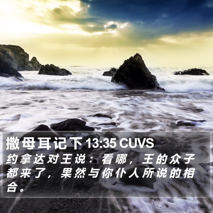 撒 母 耳 记 下 13:35 CUVS Bible Study