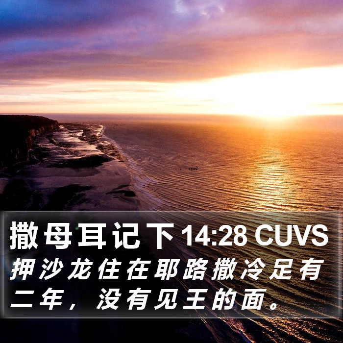 撒 母 耳 记 下 14:28 CUVS Bible Study