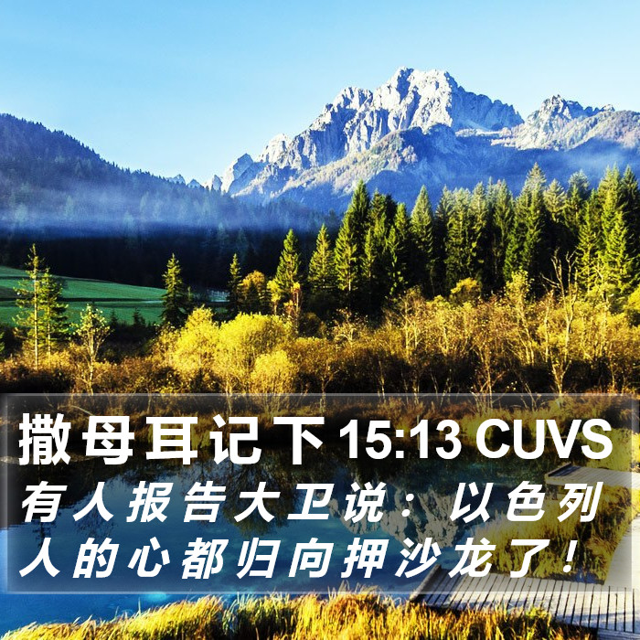 撒 母 耳 记 下 15:13 CUVS Bible Study