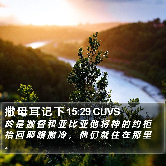 撒 母 耳 记 下 15:29 CUVS Bible Study