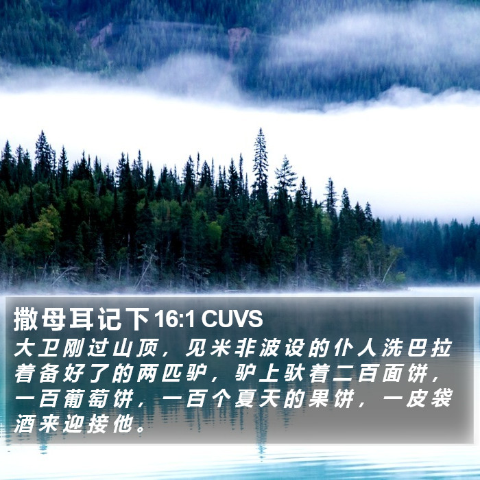 撒 母 耳 记 下 16:1 CUVS Bible Study