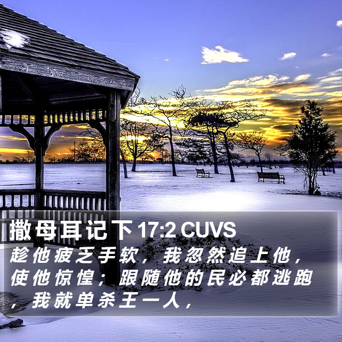 撒 母 耳 记 下 17:2 CUVS Bible Study