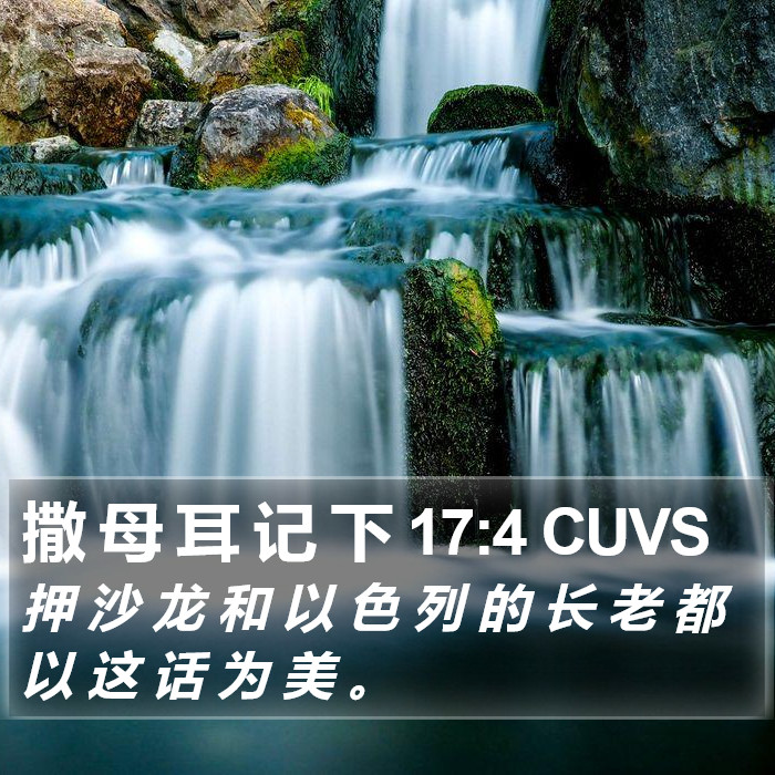 撒 母 耳 记 下 17:4 CUVS Bible Study