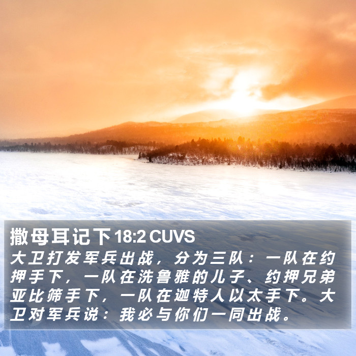 撒 母 耳 记 下 18:2 CUVS Bible Study