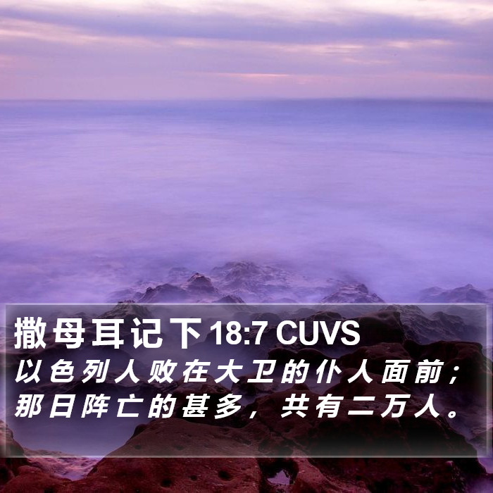 撒 母 耳 记 下 18:7 CUVS Bible Study