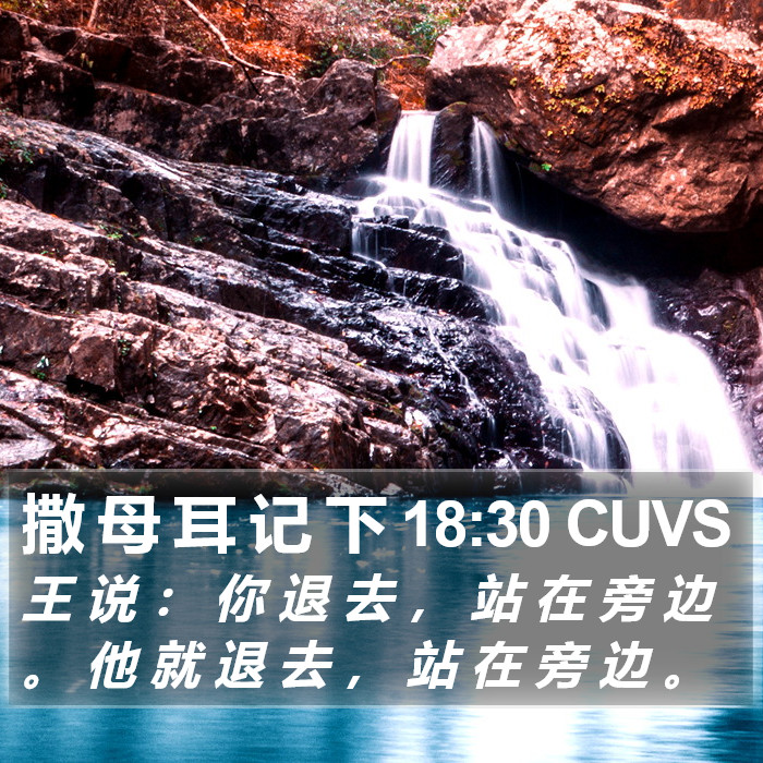 撒 母 耳 记 下 18:30 CUVS Bible Study