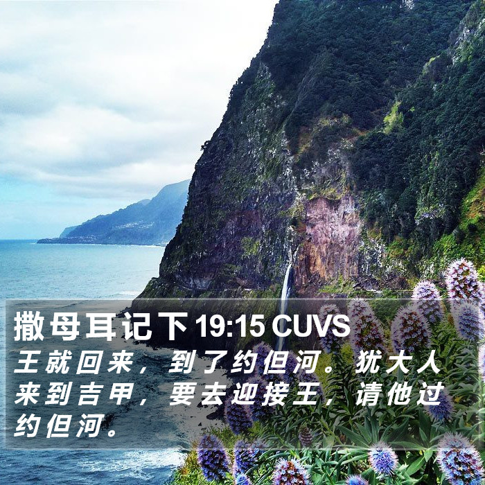 撒 母 耳 记 下 19:15 CUVS Bible Study