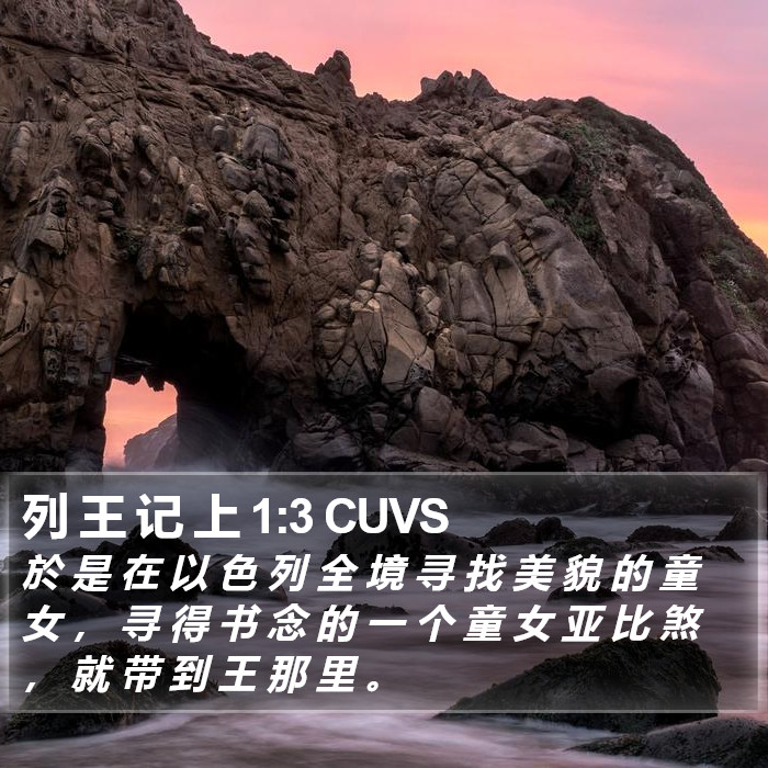 列 王 记 上 1:3 CUVS Bible Study