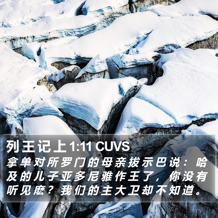 列 王 记 上 1:11 CUVS Bible Study