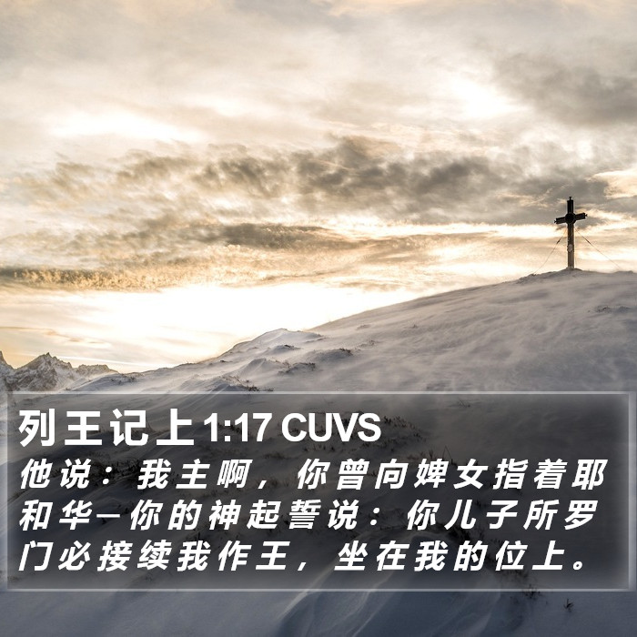 列 王 记 上 1:17 CUVS Bible Study