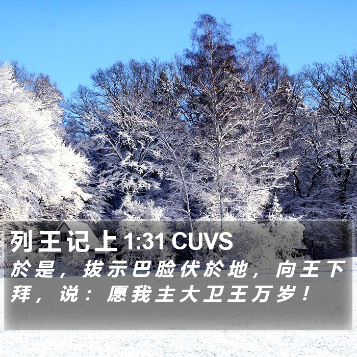 列 王 记 上 1:31 CUVS Bible Study