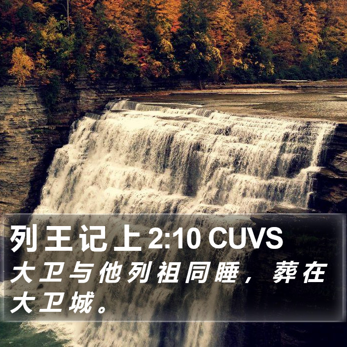 列 王 记 上 2:10 CUVS Bible Study